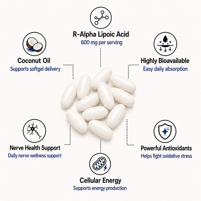 R-alpha Lipoic Acid- 600mg Softgels